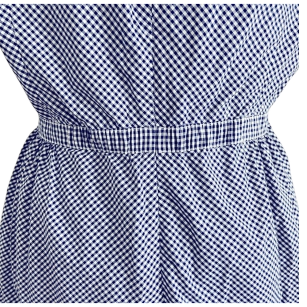 JCrew Gingham Faux Wrap Dress - Picture 6 of 8